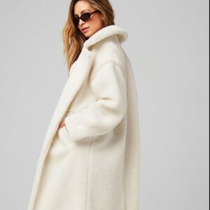 Flabetics Teddy Womens Long Coat Size M NWT